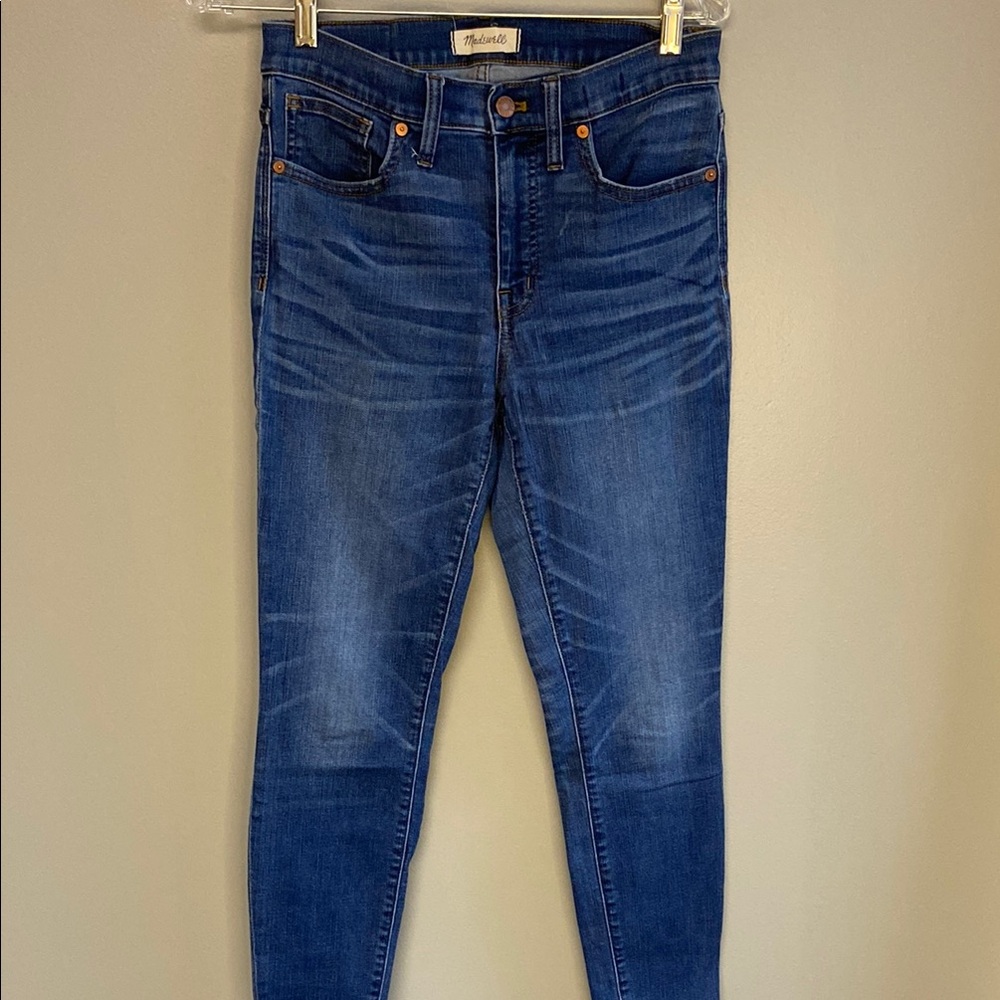 Madewell Blue Skinny Jeans with Tapered Leg (27x29)